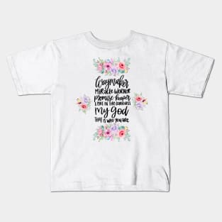 Waymaker Miracle Worker Christian Gift Kids T-Shirt